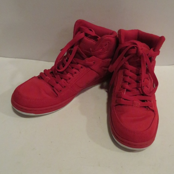 red dc high tops